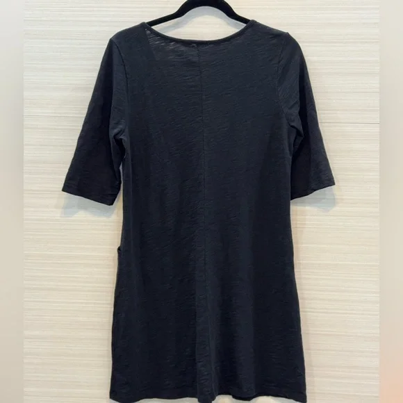 Escape by habitat clothes Black Cotton 3/4 Sleeve Mini Dress Size Small - Picture 2 of 4
